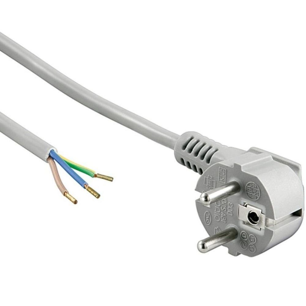 netsnoer grijs open eind