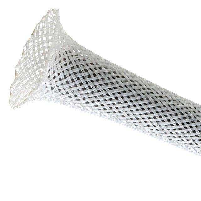 Gevlochten kous polyester wit