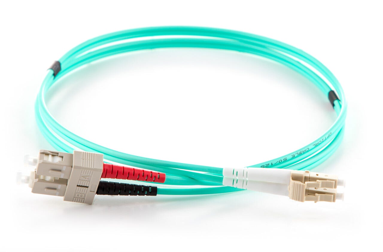 OM3 LC - SC Multimode Duplex Patchcord