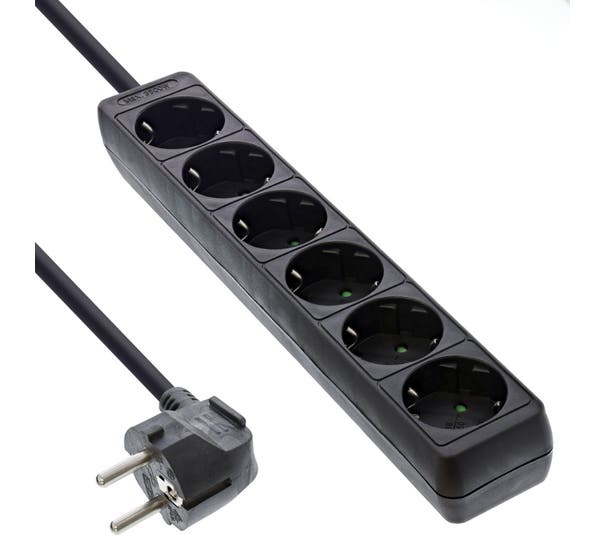 Stekkerdoos 6 voudig zonder schakelaar