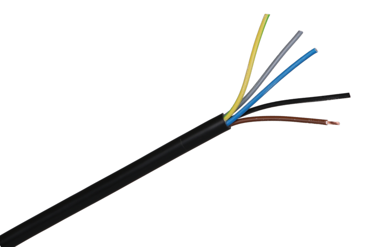 H07RN-F Zwart 5 aderig