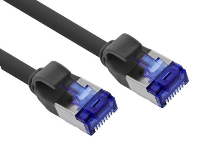 Slim RJ45 patchkabels zwart