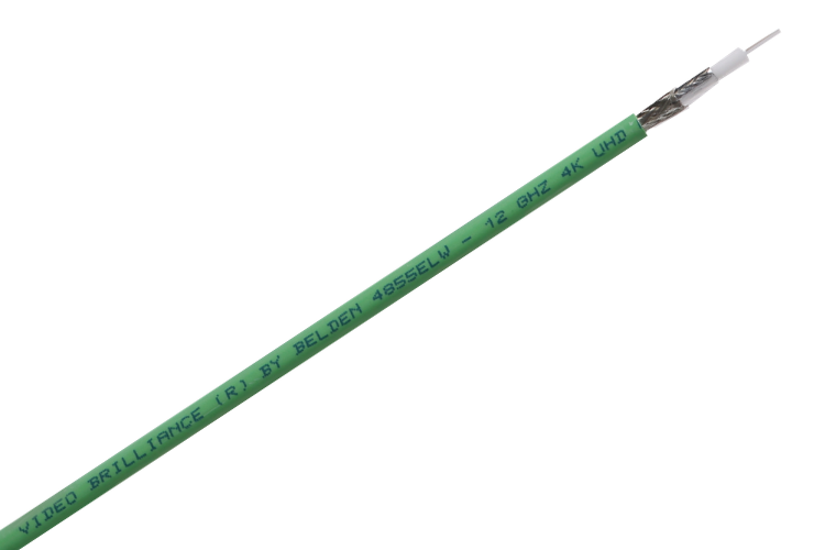 33672 - Coaxkabel 4K 12G-SDI Belden 4855ELW Groen