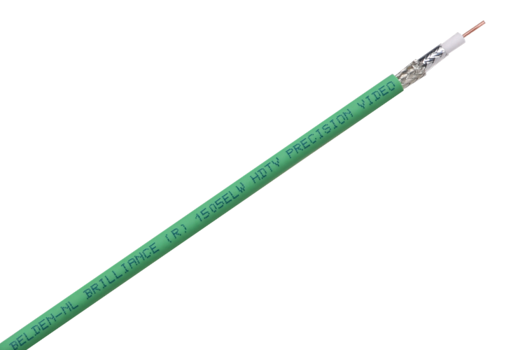 36563 - Coaxkabel 3G 6G HD-SDI LSZH Belden 1505ELW Groen
