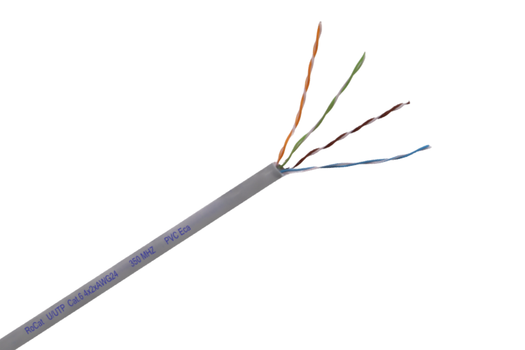 37913 - U_UTP Cat.6 AWG24 PVC_Eca RoCat Grijs