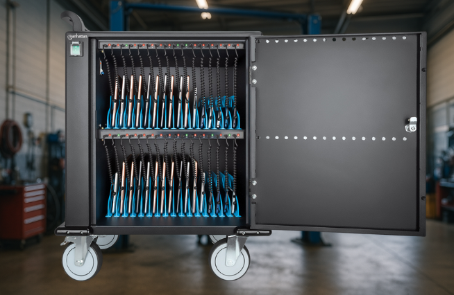 32 poorts USB-C oplaadkar