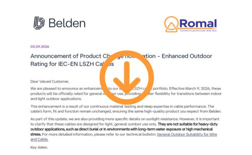 Belden update LSZH-kabels